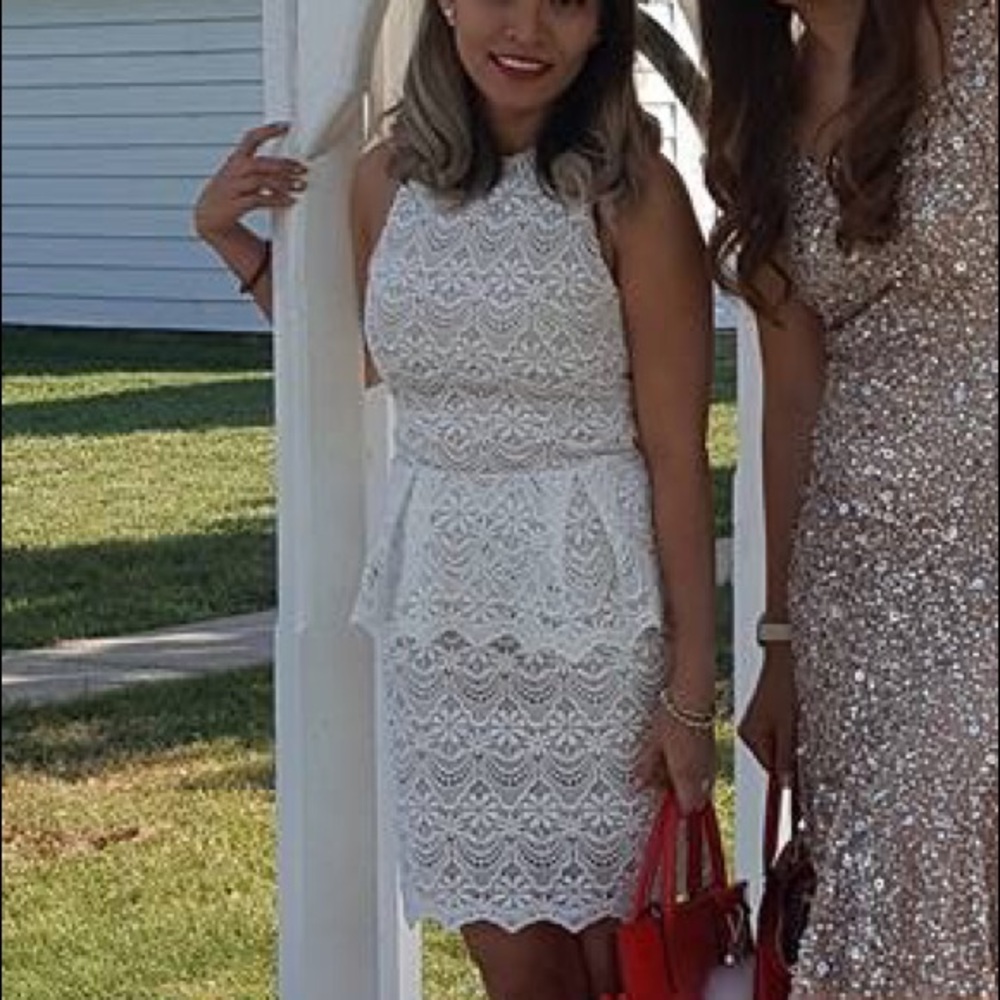 Guess peplum lace dress